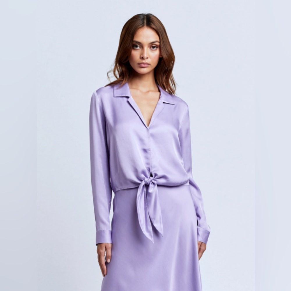 L’AGENCE Clarisa Bias Maxi Skirt & Annie Blouse (Lavendar Set)